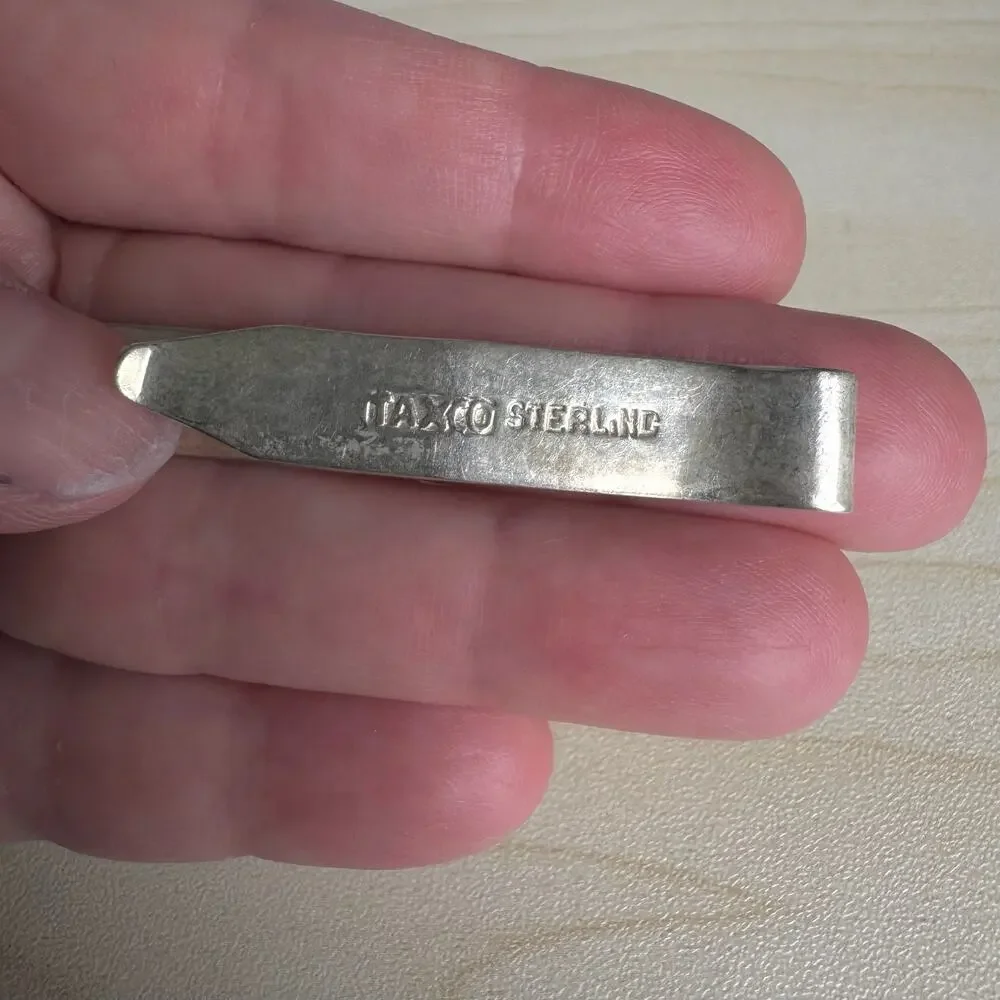 Vintage TAXCO Sterling Silver Tie Clip
